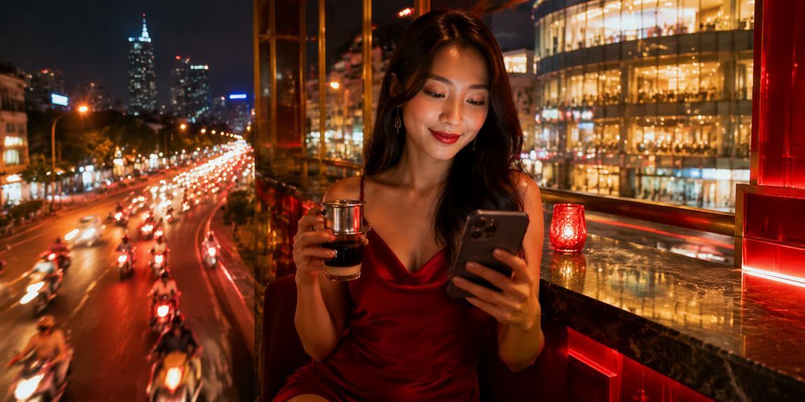 Người dùng kiểm tra chính sách bảo mật trên điện thoại tại thành phố Hồ Chí Minh